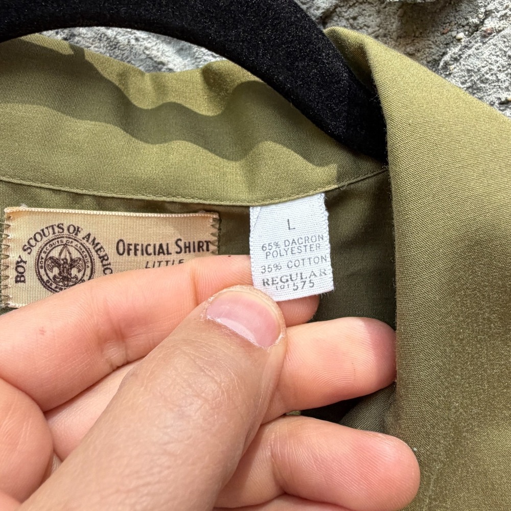 Vtg Boy Scouts of America Official Shirt Mens Large L Dacron Polyester Cotton - Picture 5 of 7